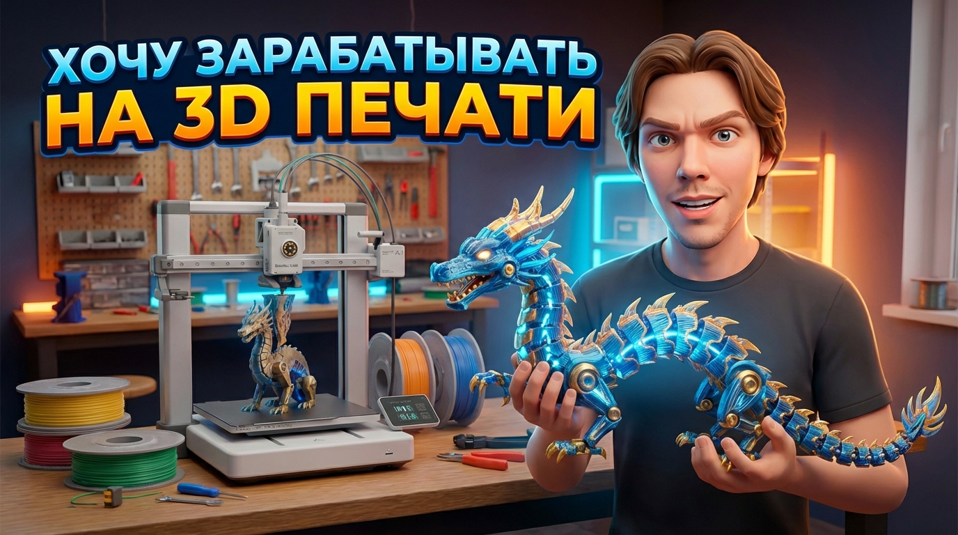 «Хочу зарабатывать на 3D печати»