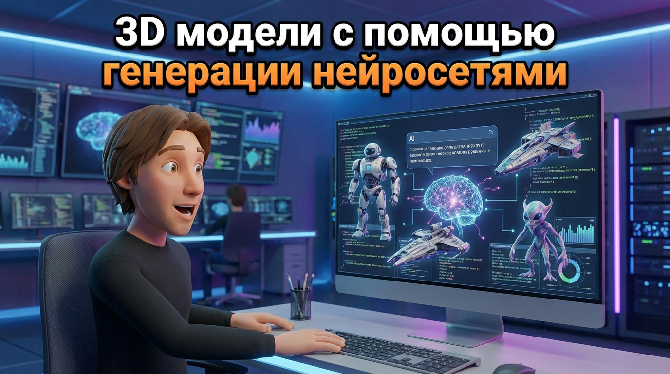 3D модели с помощью генерации нейросетями
